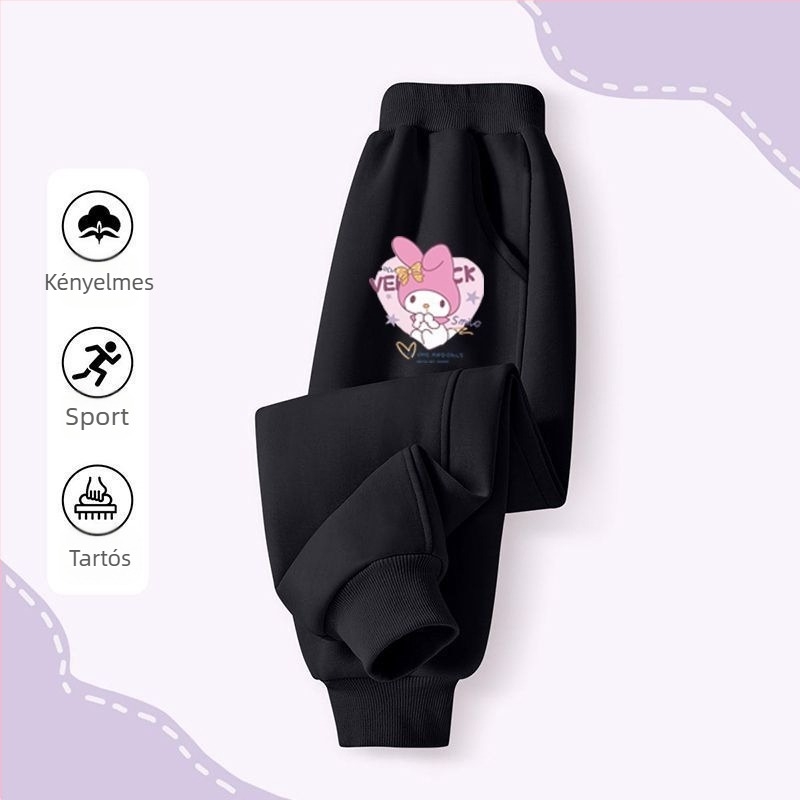 Melody Kulomi lányka nadrágok tavaszi és őszi 2024 új nadrágok melegítőnadrágok gyermek sportnadrágok lezser nadrágok