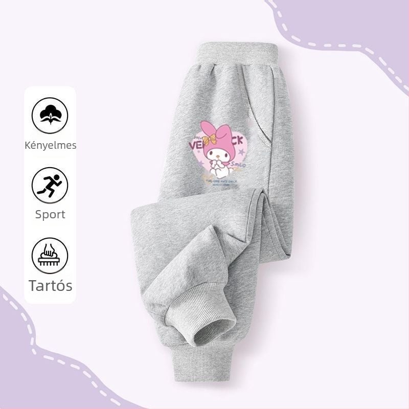 Melody Kulomi lányka nadrágok tavaszi és őszi 2024 új nadrágok melegítőnadrágok gyermek sportnadrágok lezser nadrágok