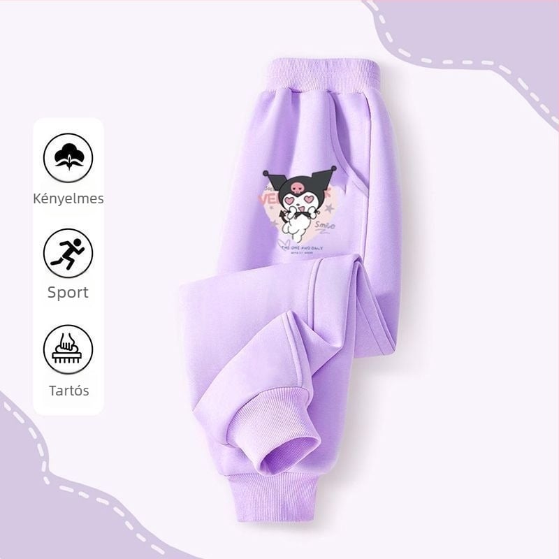 Melody Kulomi lányka nadrágok tavaszi és őszi 2024 új nadrágok melegítőnadrágok gyermek sportnadrágok lezser nadrágok