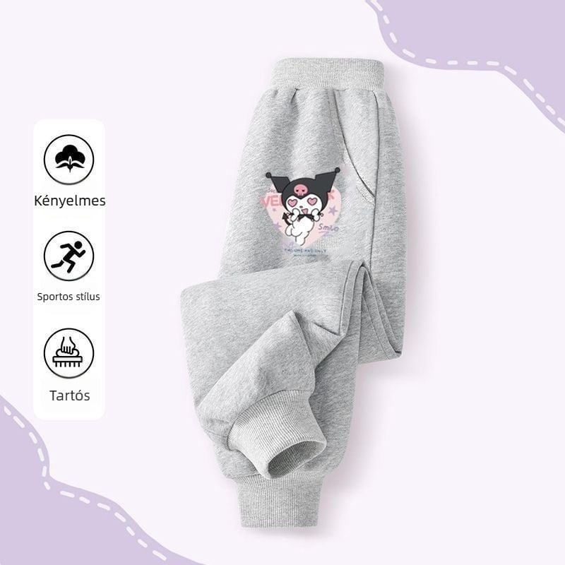 Melody Kulomi lányka nadrágok tavaszi és őszi 2024 új nadrágok melegítőnadrágok gyermek sportnadrágok lezser nadrágok