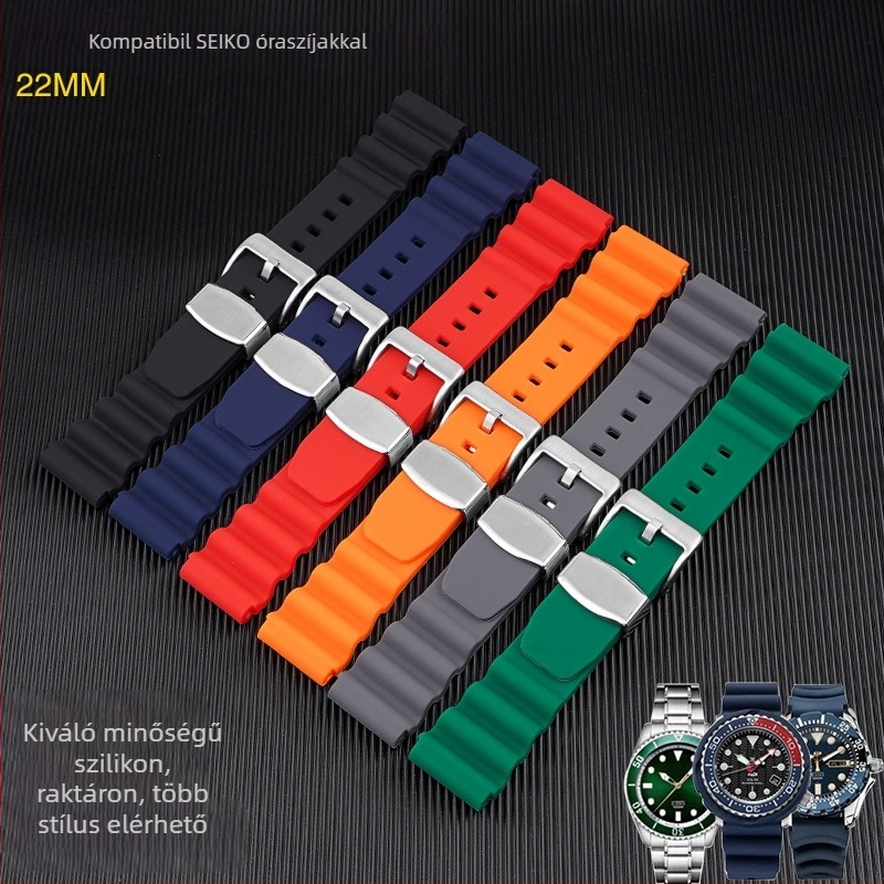 Alkalmas Seiko szilikon órához, Water Ghost 007 abalone kis MM konzerv búvárszíjjal, 22MM folt nagykereskedelem