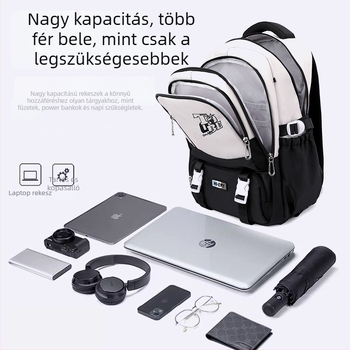 Természetes halas gurulós táska Gyermek 3-6 osztályos általános iskolás diák hátizsák kerekeken Női középiskolás diák gurulós tok hátizsák