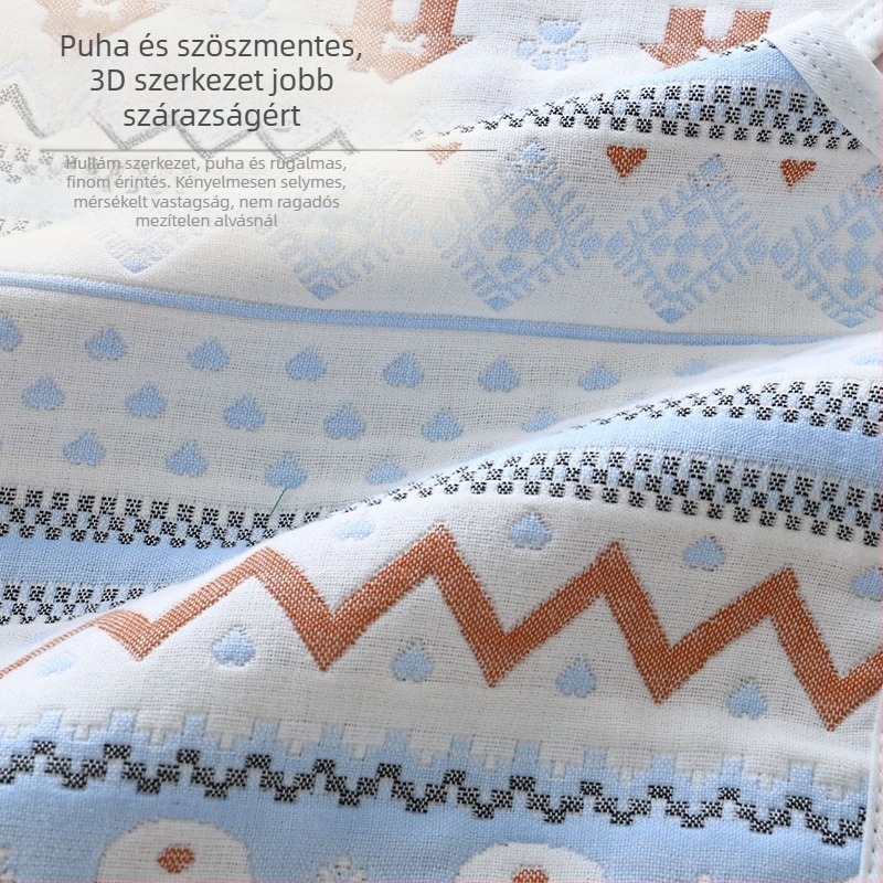 Nyári hatrétegű gézszőnyeg 80*40 baba mosható lepedő kültéri babakocsi szőnyeg