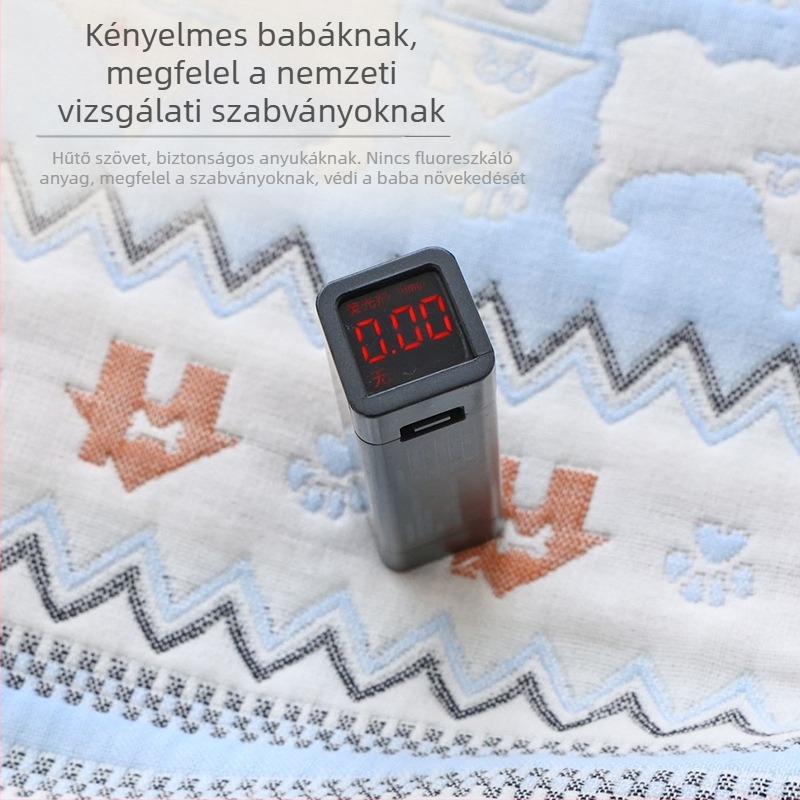 Nyári hatrétegű gézszőnyeg 80*40 baba mosható lepedő kültéri babakocsi szőnyeg