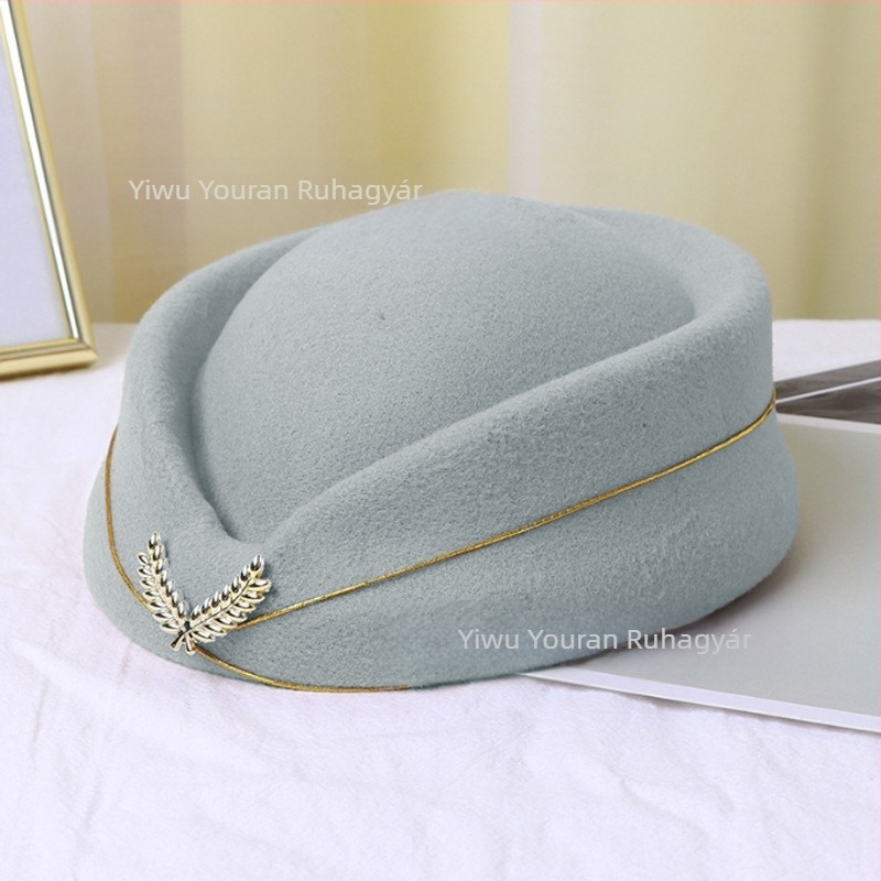 Stewardess sapka, női barett, recepciós etikett sapka, pergődob zenekar, brit színpadi előadás sapka