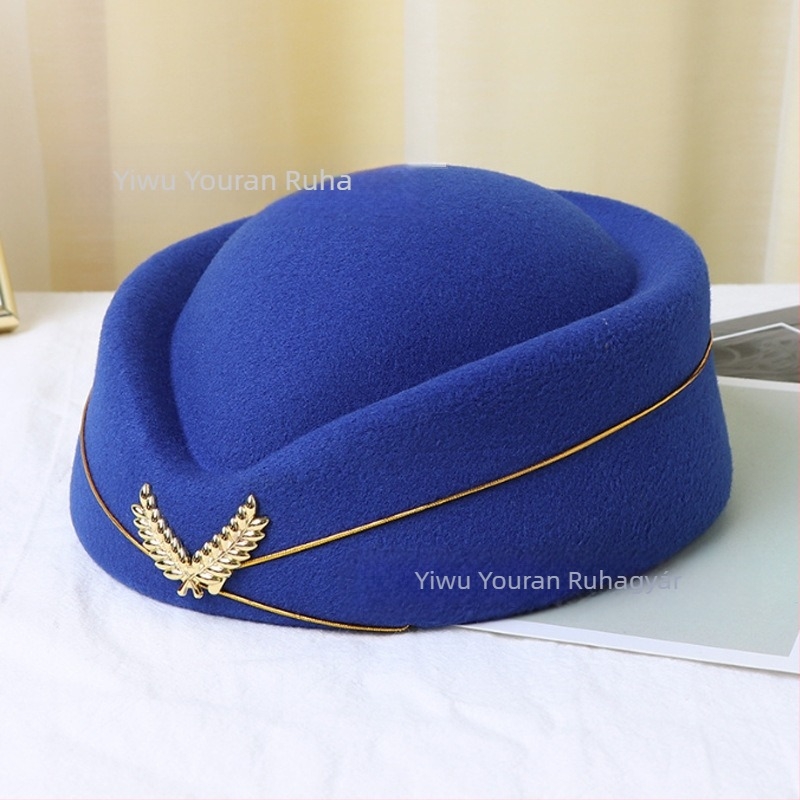 Stewardess sapka, női barett, recepciós etikett sapka, pergődob zenekar, brit színpadi előadás sapka