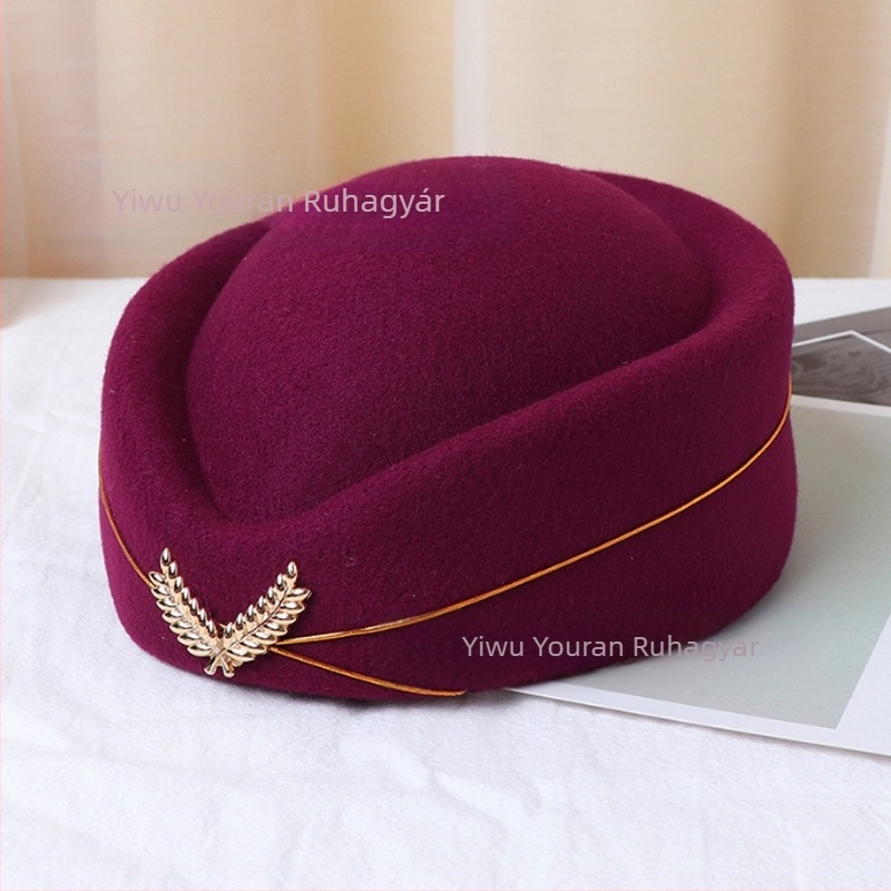 Stewardess sapka, női barett, recepciós etikett sapka, pergődob zenekar, brit színpadi előadás sapka