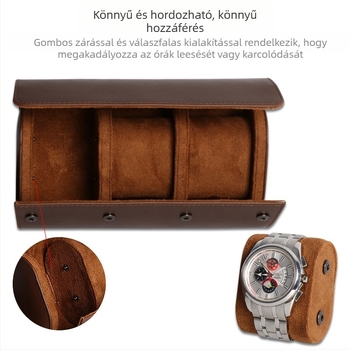 Kiváló minőségű PU bőr óradoboz egy-/dupla/hármas órákhoz, óratároló doboz, mechanikus órákhoz való porálló védőbőr doboz