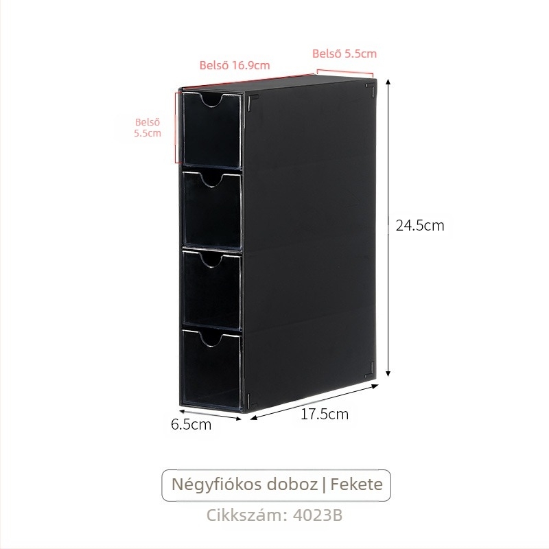 Asztali fiókos szemüvegtároló doboz egyszerű átlátszó többrekeszes tárolódoboz diákkollégiumi kozmetikai cikkek szervező doboz