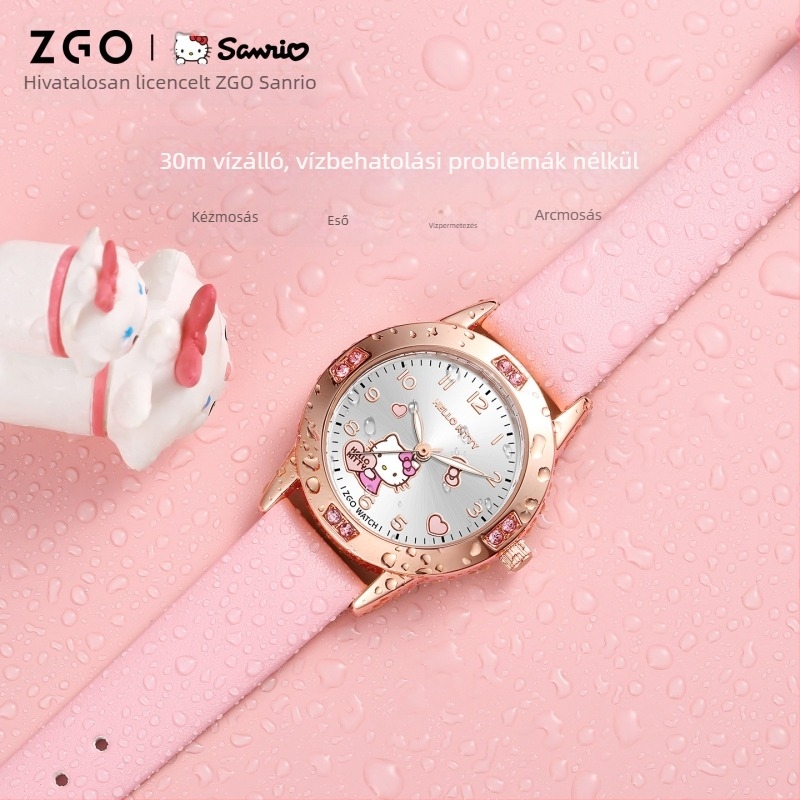 Sanrio Watch 2025 határokon átnyúló népszerű aranyos rajzfilmóra középiskolás lányoknak divatos világító kvarcóra