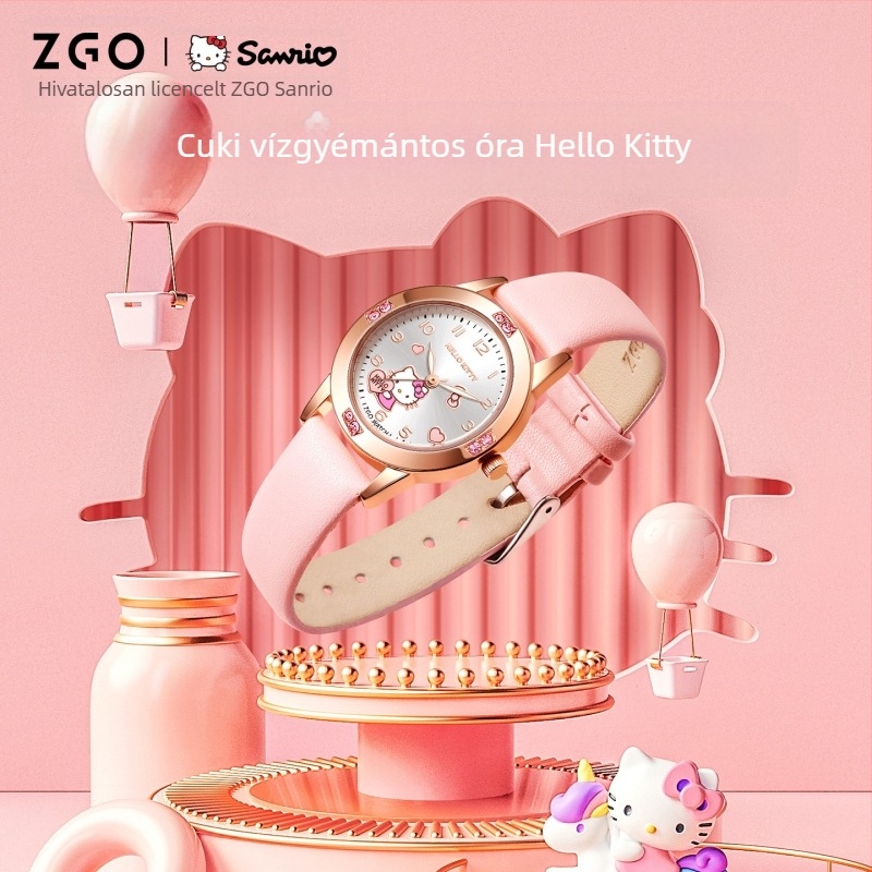 Sanrio Watch 2025 határokon átnyúló népszerű aranyos rajzfilmóra középiskolás lányoknak divatos világító kvarcóra