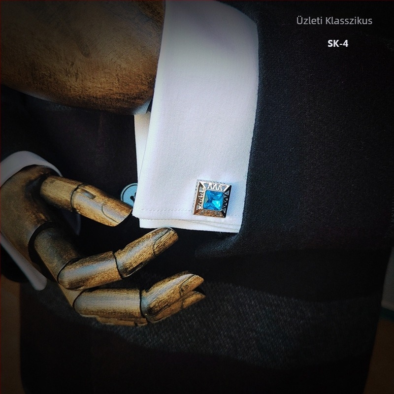 Férfi francia ing mandzsettagomb ajándékszett öltöny kiegészítők ing gombok formális üzleti sokoldalú mandzsettagombok könnycsepp alakú