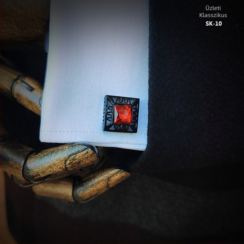 Férfi francia ing mandzsettagomb ajándékszett öltöny kiegészítők ing gombok formális üzleti sokoldalú mandzsettagombok könnycsepp alakú