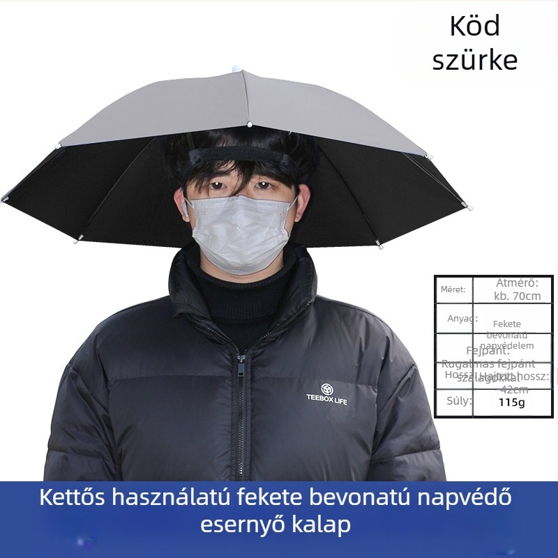 Fejre szerelhető esernyő kültéri horgászathoz hordozható napernyő nagy kültéri összecsukható esernyő UV-álló szélálló nagykereskedelem