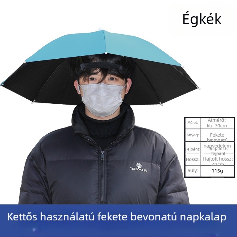 Fejre szerelhető esernyő kültéri horgászathoz hordozható napernyő nagy kültéri összecsukható esernyő UV-álló szélálló nagykereskedelem