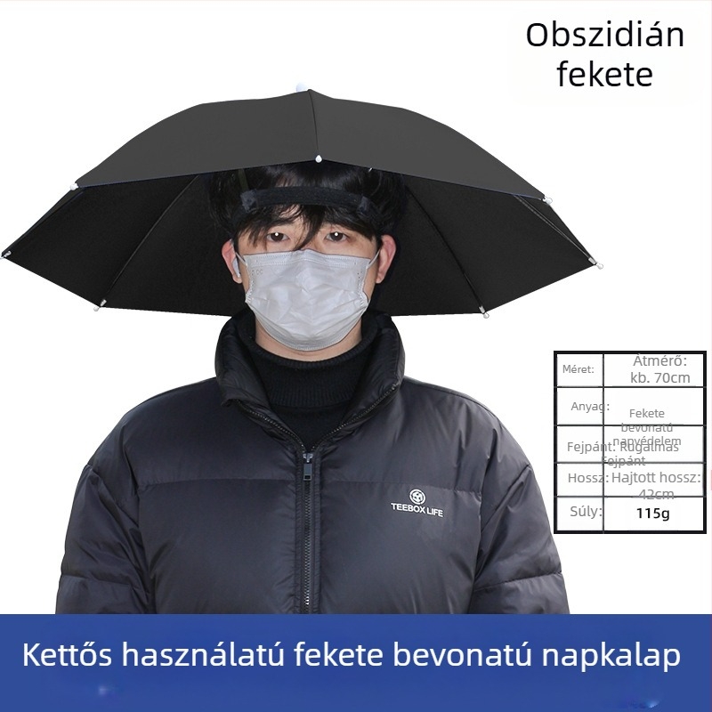Fejre szerelhető esernyő kültéri horgászathoz hordozható napernyő nagy kültéri összecsukható esernyő UV-álló szélálló nagykereskedelem