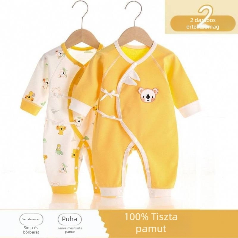 Újszülött babaruhák tiszta pamut őszi és téli steppelt tavaszi és őszi romper ruhák született kisgyermek baba meleg overál
