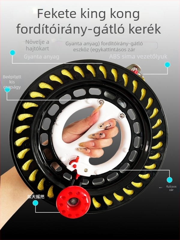 Új, könnyen kezelhető, önzáró, visszaforgásgátlós, felnőtt csapágyas, gyermekeknek való repülő kézi kerék