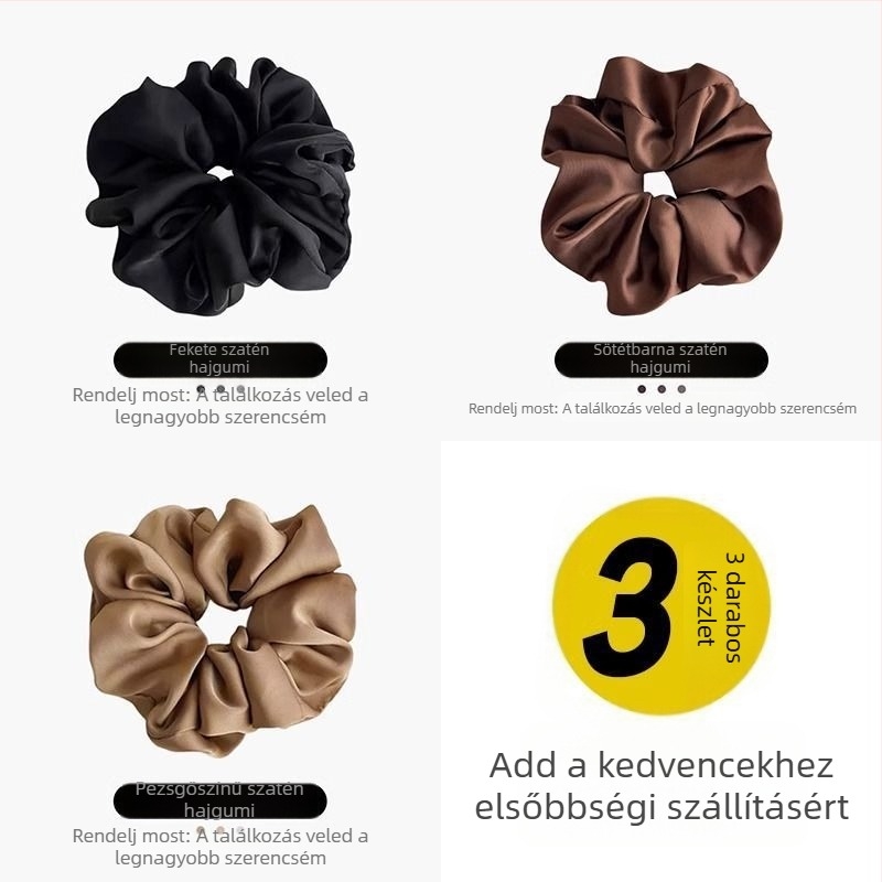 Satin Sense vastagbél hajpánt, elegáns kötőkötél, női egyszerű gömbfejű, univerzális fejfedő, csúcskategóriás, könnyű luxus fehér