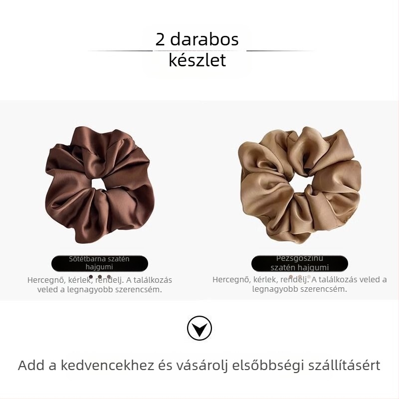 Satin Sense vastagbél hajpánt, elegáns kötőkötél, női egyszerű gömbfejű, univerzális fejfedő, csúcskategóriás, könnyű luxus fehér