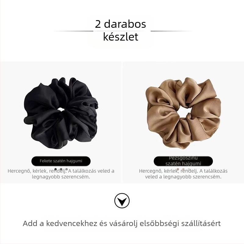 Satin Sense vastagbél hajpánt, elegáns kötőkötél, női egyszerű gömbfejű, univerzális fejfedő, csúcskategóriás, könnyű luxus fehér