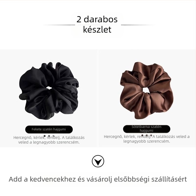 Satin Sense vastagbél hajpánt, elegáns kötőkötél, női egyszerű gömbfejű, univerzális fejfedő, csúcskategóriás, könnyű luxus fehér