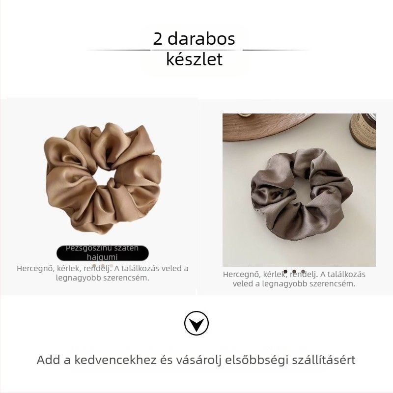 Satin Sense vastagbél hajpánt, elegáns kötőkötél, női egyszerű gömbfejű, univerzális fejfedő, csúcskategóriás, könnyű luxus fehér