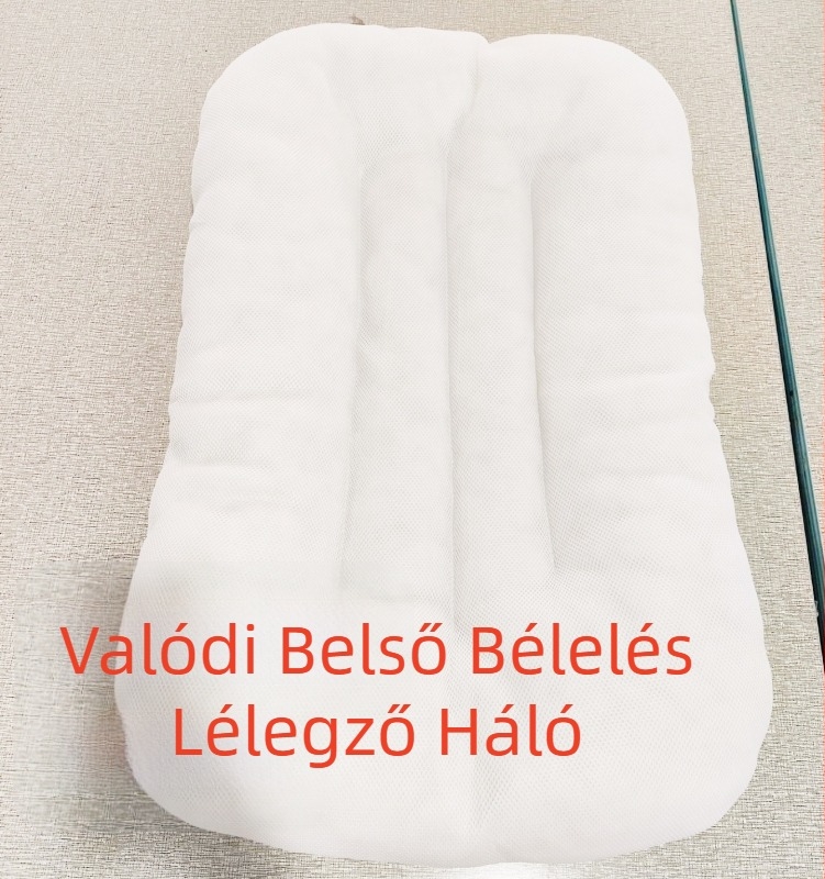 Gyárilag elkelt, szövetből készült baba pamutfonalból készült ágytakaró szett, egyszínű babaágy, teljes huzatú, kétrétegű pamutfonalból készült, lélegző lepedő