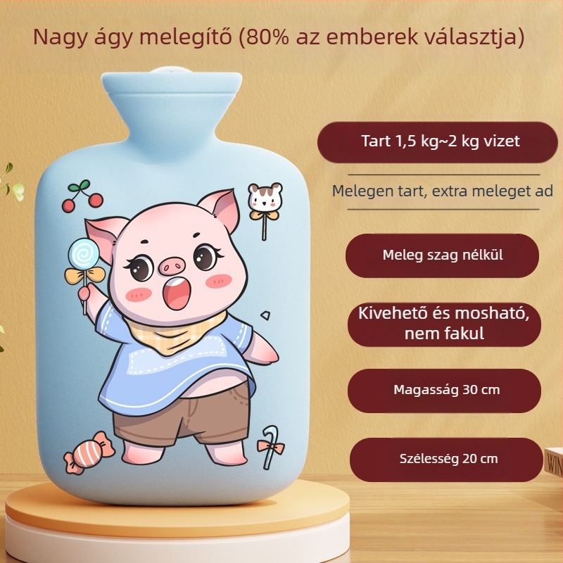 Határokon átnyúló gyártótól származó rajzfilm melegvizes palack, újratölthető, nagy és kis melegvizes zacskók nőknek a has és a kéz melegítésére, Amazon