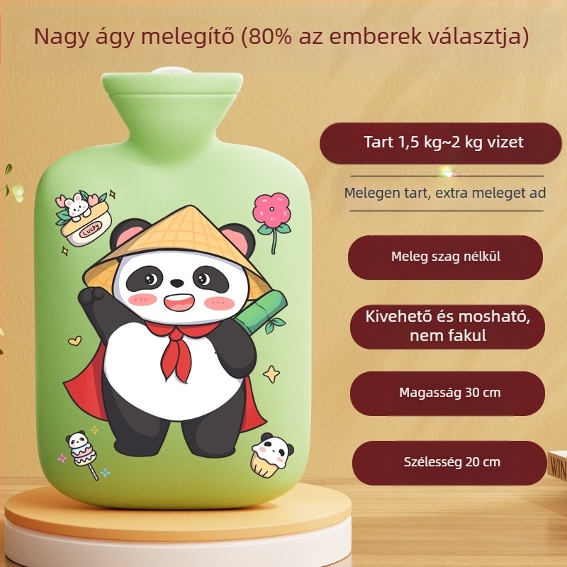 Határokon átnyúló gyártótól származó rajzfilm melegvizes palack, újratölthető, nagy és kis melegvizes zacskók nőknek a has és a kéz melegítésére, Amazon