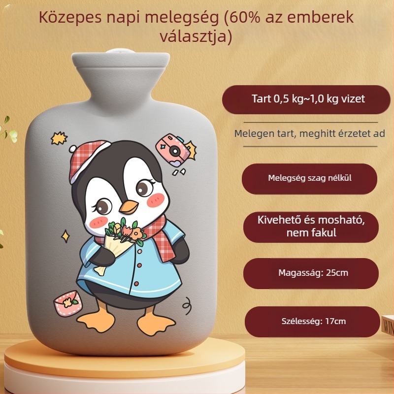 Határokon átnyúló gyártótól származó rajzfilm melegvizes palack, újratölthető, nagy és kis melegvizes zacskók nőknek a has és a kéz melegítésére, Amazon