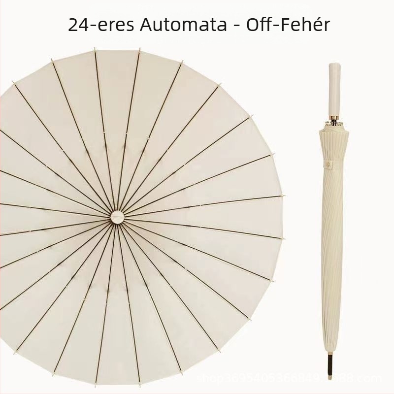 Golf esernyő, hosszú nyelű esernyő vízálló borítással, félautomata nyitás és záródás, egyenes rúddal ellátott autós esernyő, erős szélálló, fekete gumi naptej