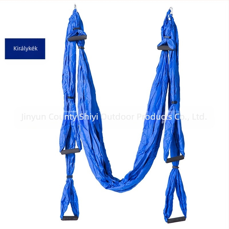Gyári befújt levegőjű jóga függőágy 6 fogantyús jóga stúdió kézenállásos fitnesz beltéri, nem elasztikus nejlon anyagból