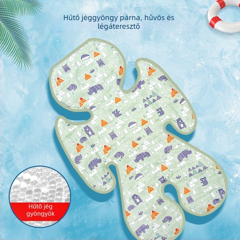 Nyári étkezőszék, jégszőnyeg, babakocsi, jégszőnyeg, gél, rajzfilm, hűvös babapárna, hideg szőnyeg, gyermek autós szőnyeg, puha