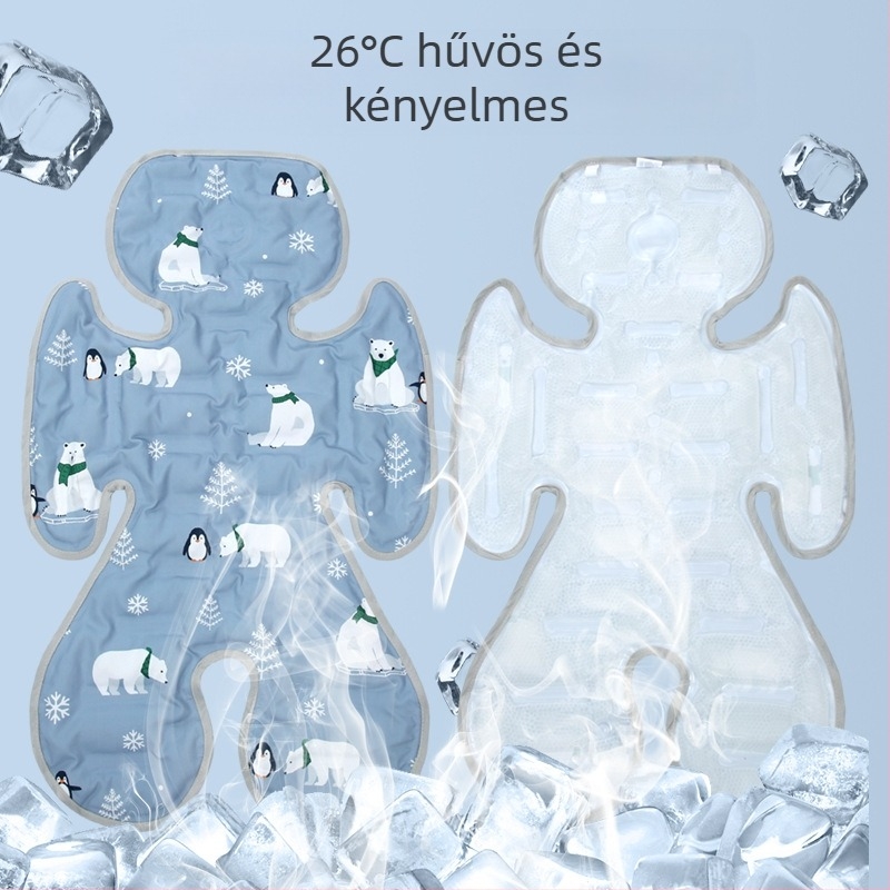 Nyári étkezőszék, jégszőnyeg, babakocsi, jégszőnyeg, gél, rajzfilm, hűvös babapárna, hideg szőnyeg, gyermek autós szőnyeg, puha