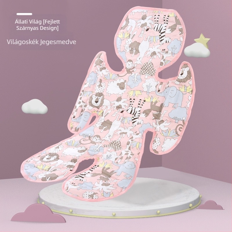 Nyári étkezőszék, jégszőnyeg, babakocsi, jégszőnyeg, gél, rajzfilm, hűvös babapárna, hideg szőnyeg, gyermek autós szőnyeg, puha