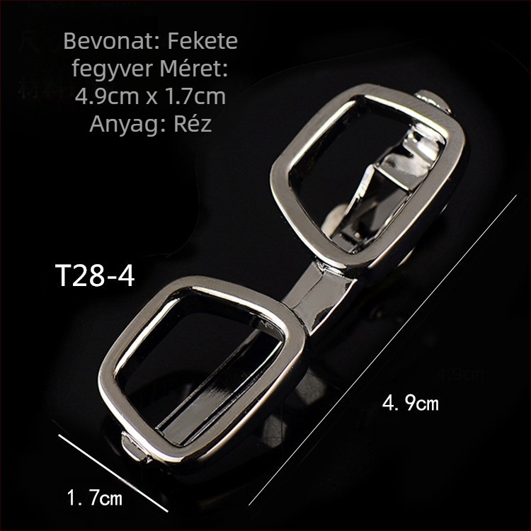 Férfi fegyveres fekete nyakkendőcsipesz üzleti egyszerű szemüveg cső alakú tű koreai stílusú biztonsági réz nyakkendőcsipesz