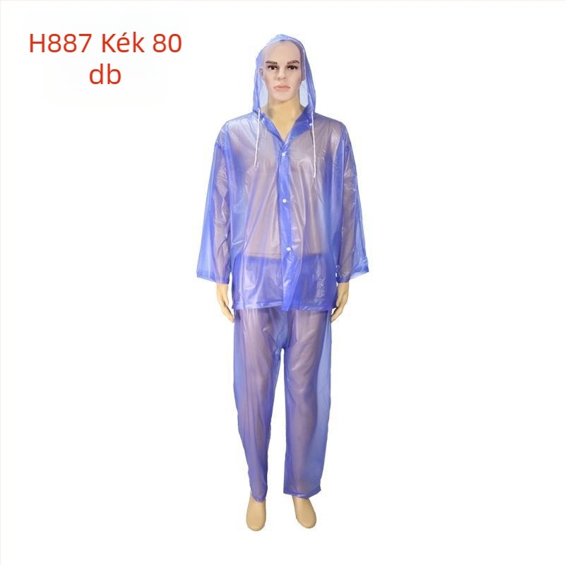 Vastagított esőálló esőkabát és nadrág szett, kerékpáros esőkabát, motoros esőkabát kézbesítőknek, szivárgásmentes hasított esőkabát