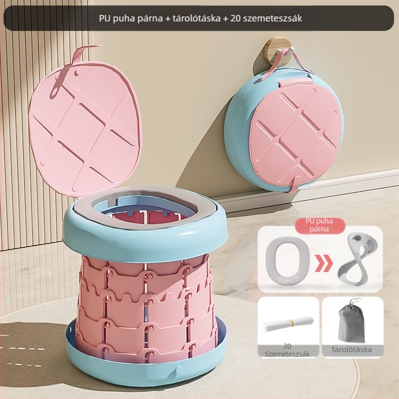 Összecsukható gyerek WC bili gyerek férfi hordozható kültéri piszoár baba női utazó WC