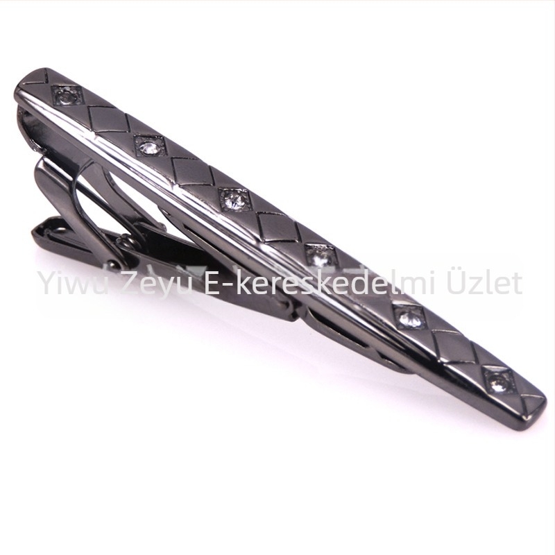 Divatos férfi nyakkendőtű dróthúzással, kristályhéjjal díszített nyakkendőtű, üzleti férfi nyakkendőtű gyári áron, akciós áron