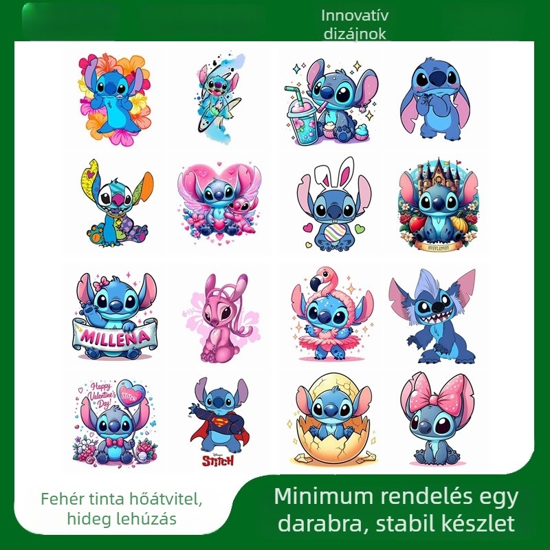 Új rajzfilm aranyos halva született forró transzfer DIY ing pulóver kézzel készített dekoráció egy generáció haj