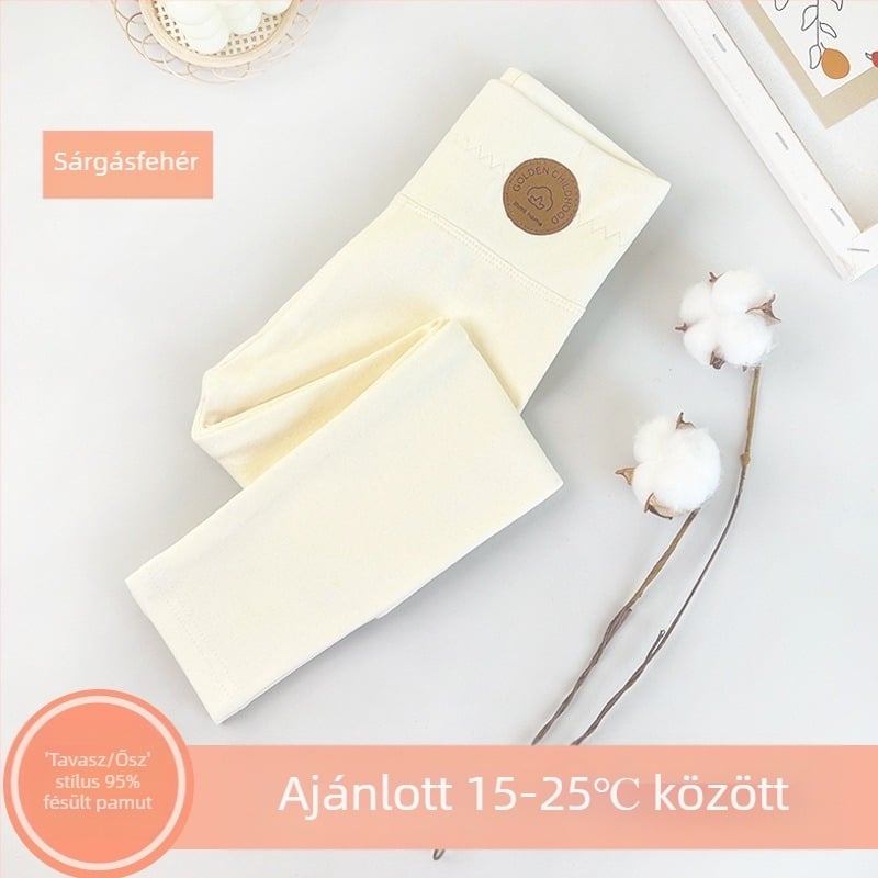 Lányka leggings polár béléssel vastagított őszi-téli fehér külső viselet egyrészes bársony meleg téli fekete gyermek meleg nadrág