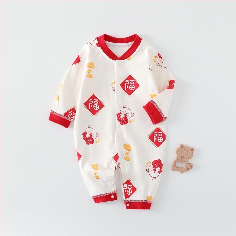 Babaruházat Tiszta pamut Tavaszi & Őszi Újszülött Pizsamák Baba Romper Csont nélküli Alsó Pizsamák