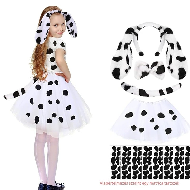 2025 dalmata kutya fül fejpánt plüss realisztikus állatfülek dalmata kutya cosplay jelmez friss és édes
