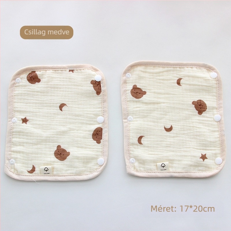 Babakocsi nyáltörölköző háromrészes babakocsi kesztyű pamut gézpánt nyáltörölköző babakocsi harapásgátló vállvédő