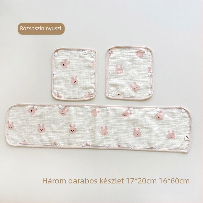 Babakocsi nyáltörölköző háromrészes babakocsi kesztyű pamut gézpánt nyáltörölköző babakocsi harapásgátló vállvédő