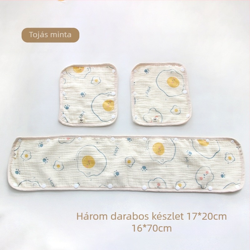 Babakocsi nyáltörölköző háromrészes babakocsi kesztyű pamut gézpánt nyáltörölköző babakocsi harapásgátló vállvédő