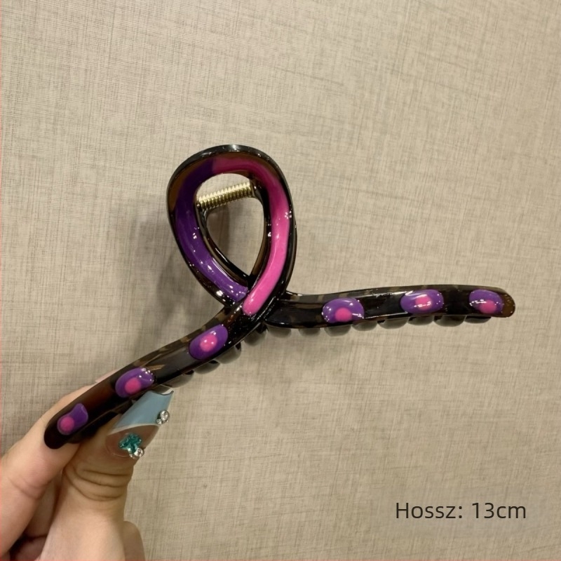 Japán csúcskategóriás aranyos fehér sugárzó hullámos pöttyös divatos többtestű édes nagy méretű, fej hátulján lévő cápa lány hajtűs hajdíszek