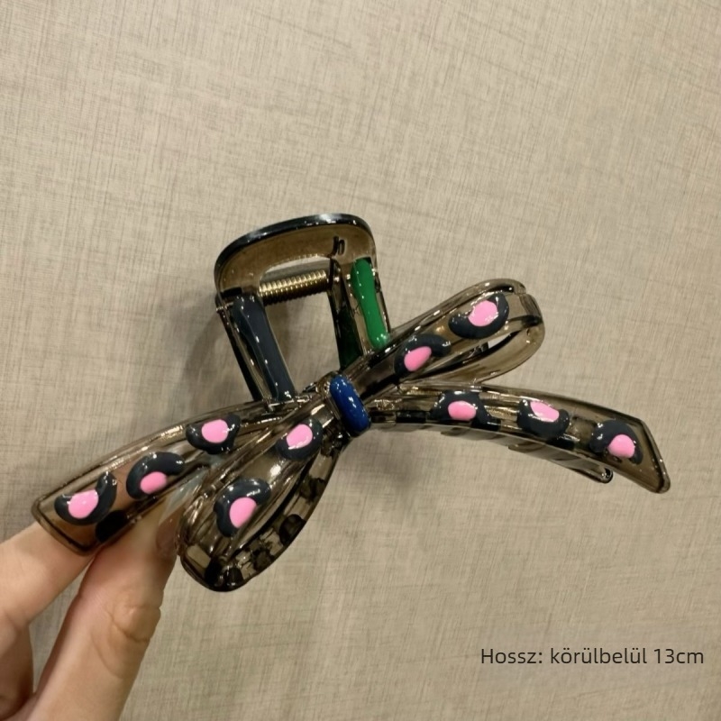 Japán csúcskategóriás aranyos fehér sugárzó hullámos pöttyös divatos többtestű édes nagy méretű, fej hátulján lévő cápa lány hajtűs hajdíszek