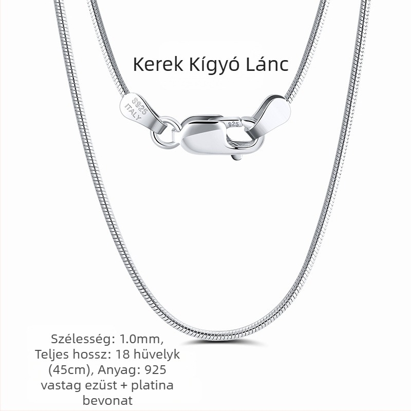 S925 sterling ezüst dobozlánc, csavart mintázat, DIY, medál nélkül